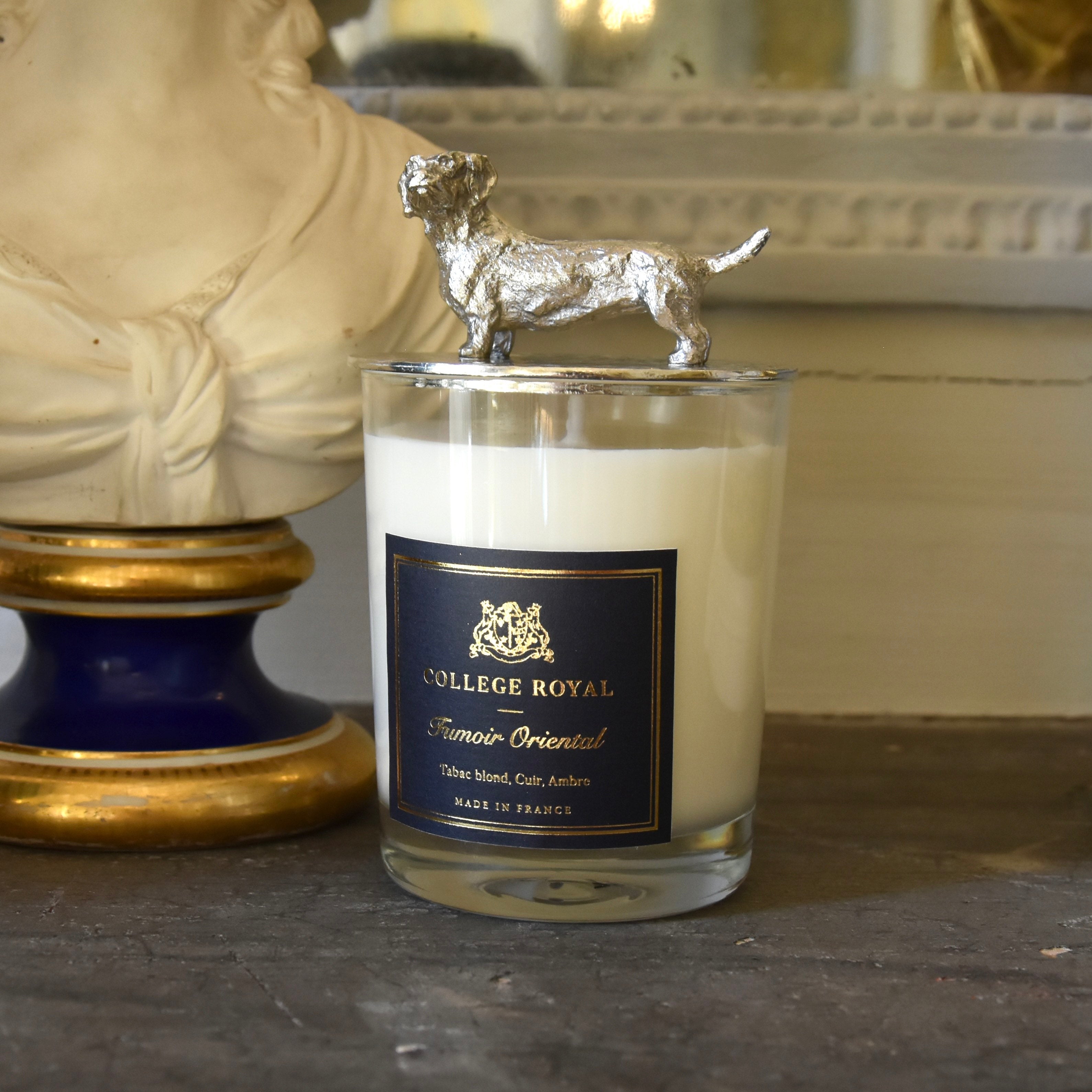Pewter Dachshund Candle Lid
