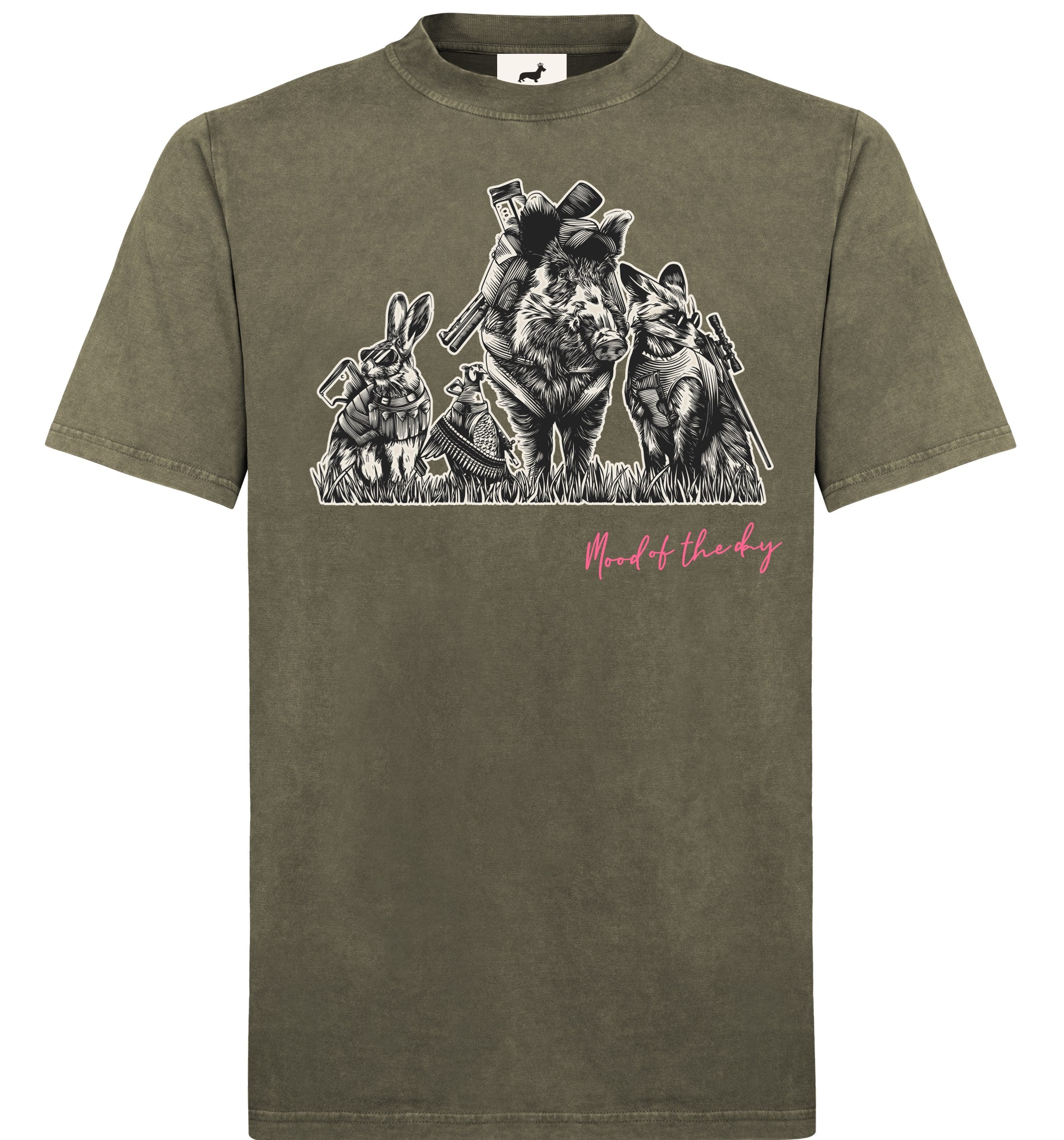 Super Premium Unisex T-shirt "Mood of the day" Vintage Olive