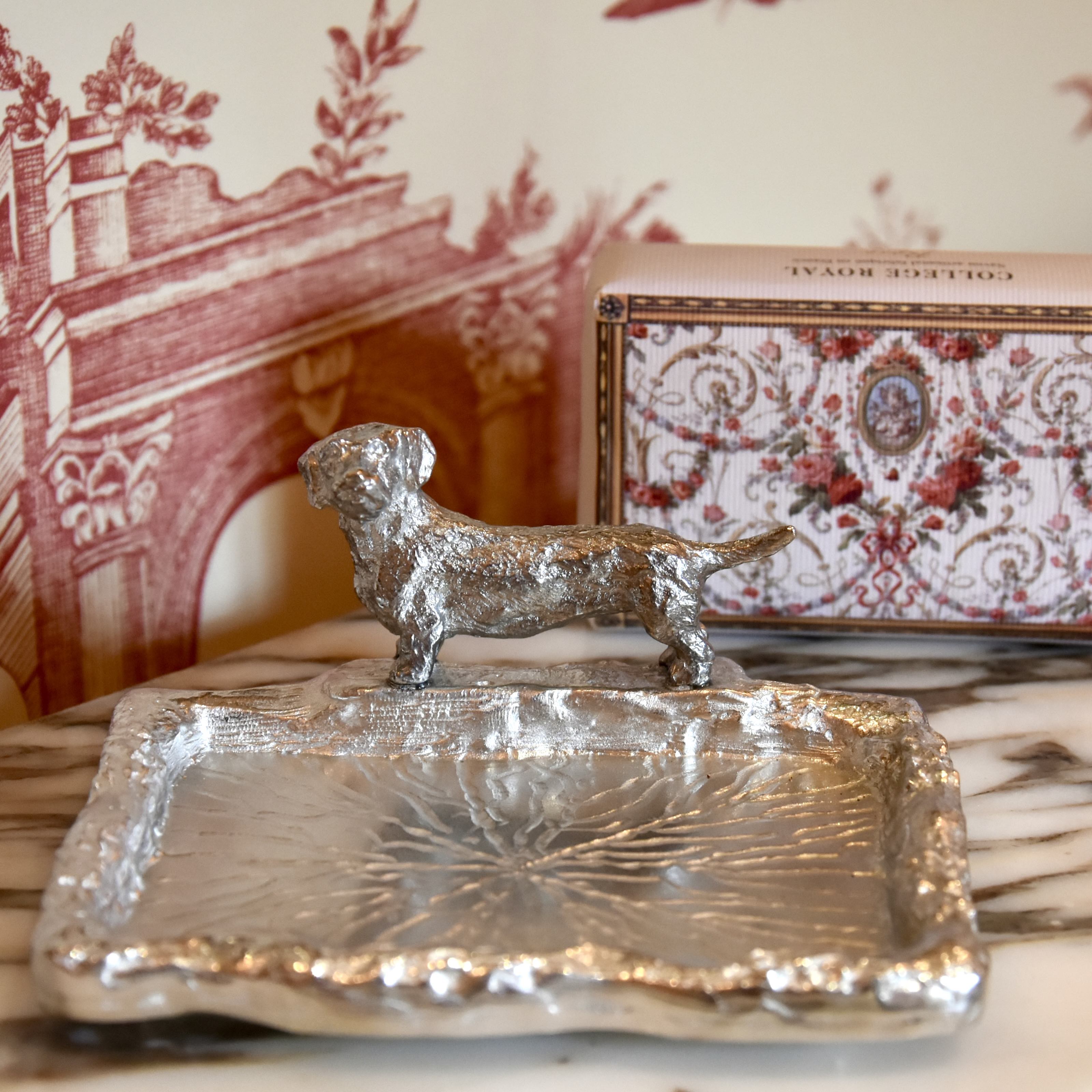 Pewter Dachshund Soap Dish