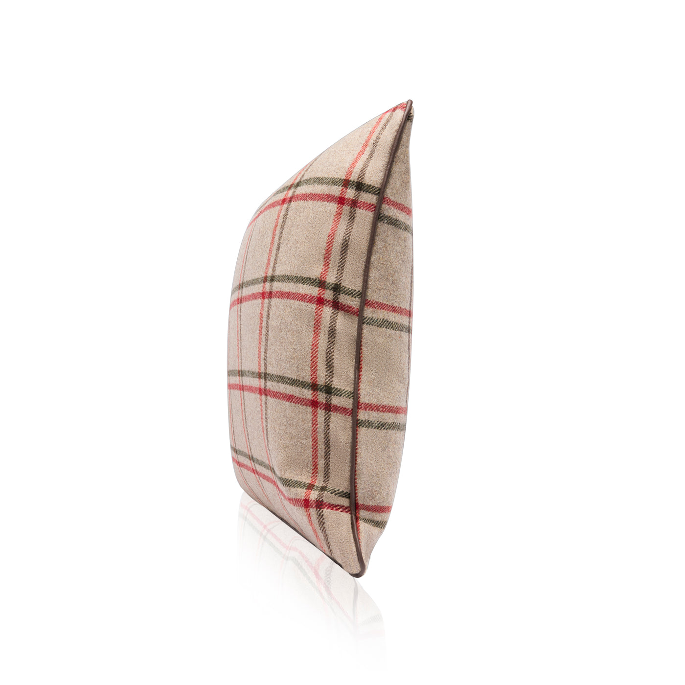 Housse de Coussin Écossais Sable en laine