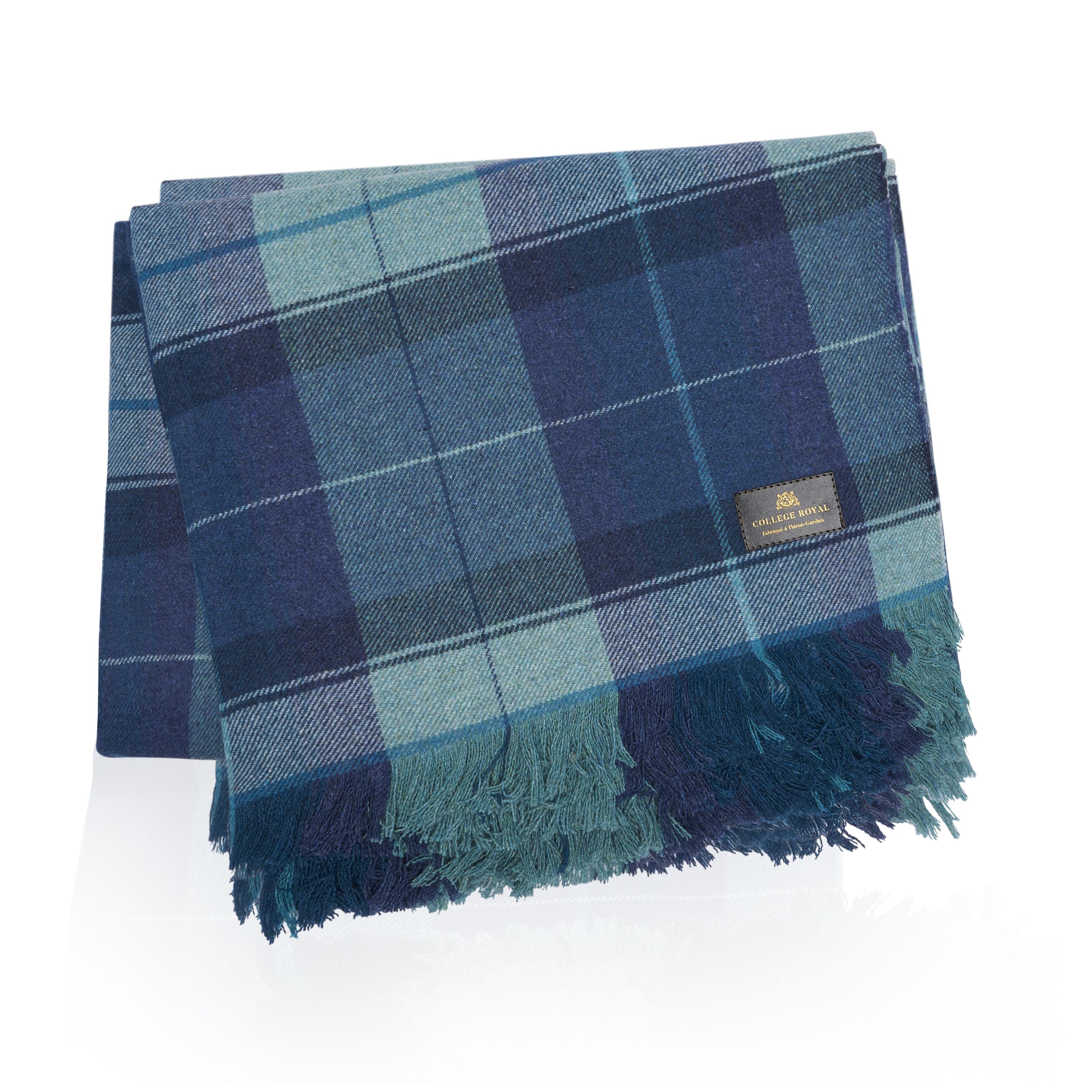 Plaid Écossais Azur en laine