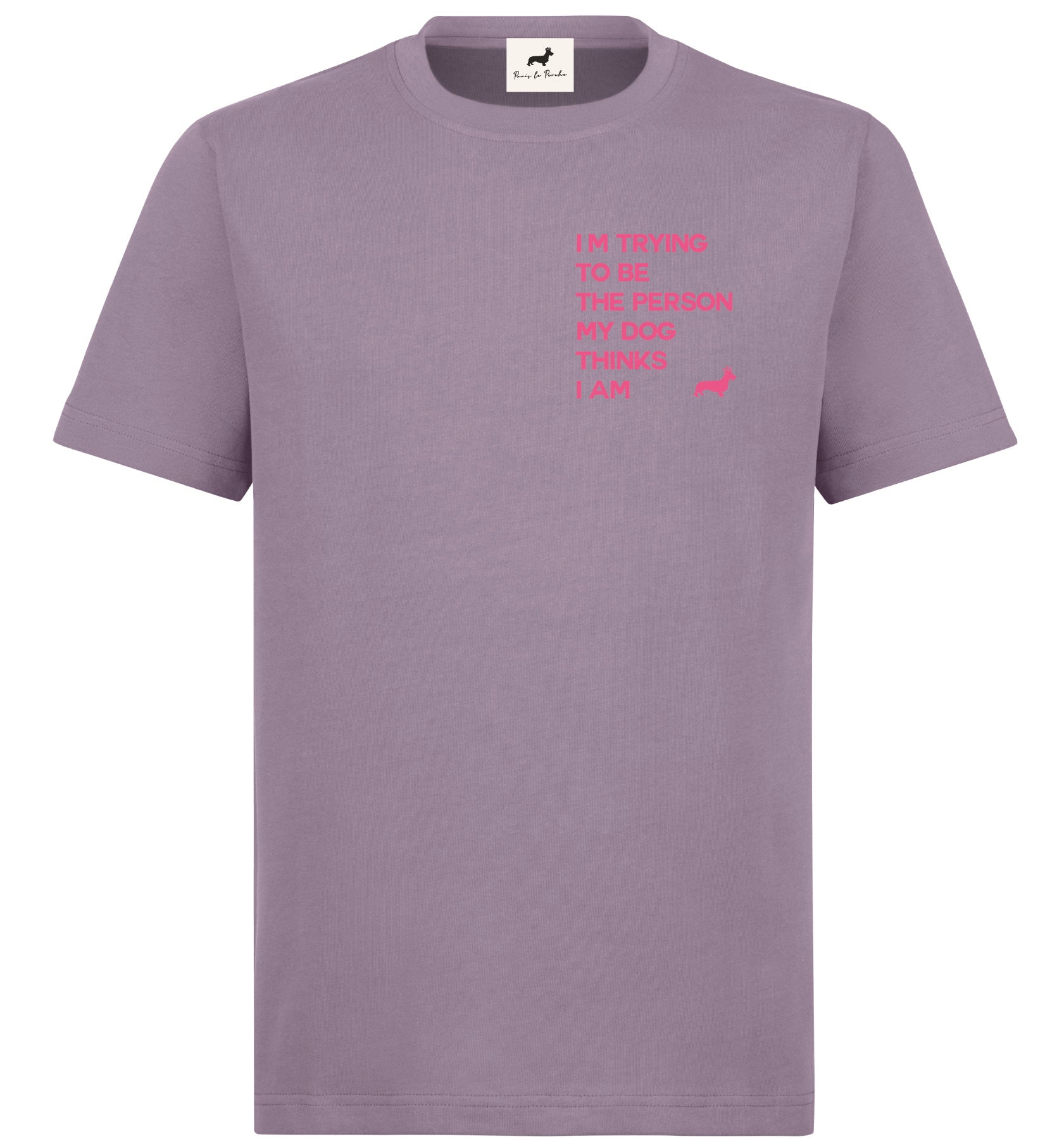T-shirt super premium mixte "I'm trying to be" violet