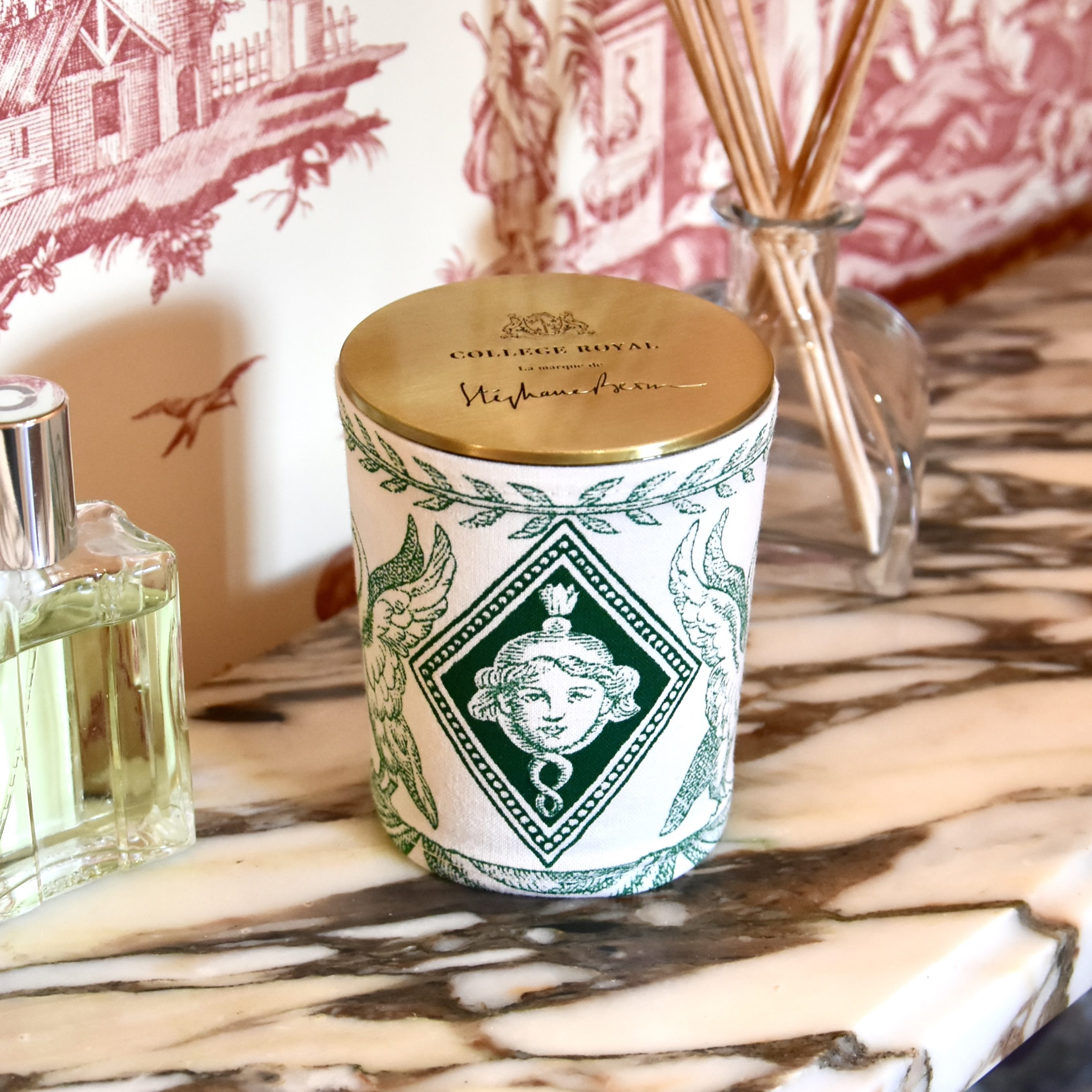 Cache bougie été vert