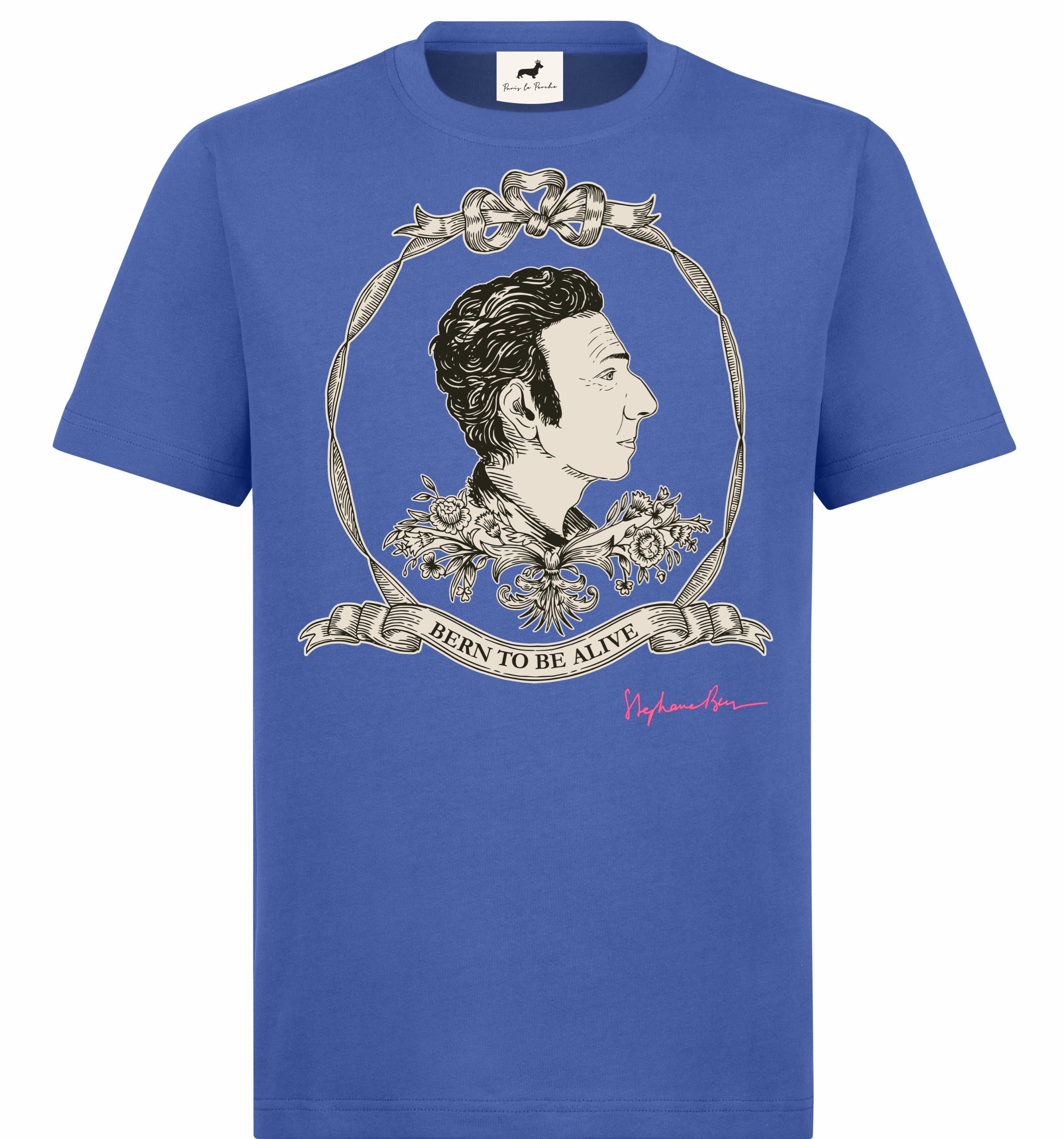 Super Premium Unisex T-shirt "bern to be alive" Blue