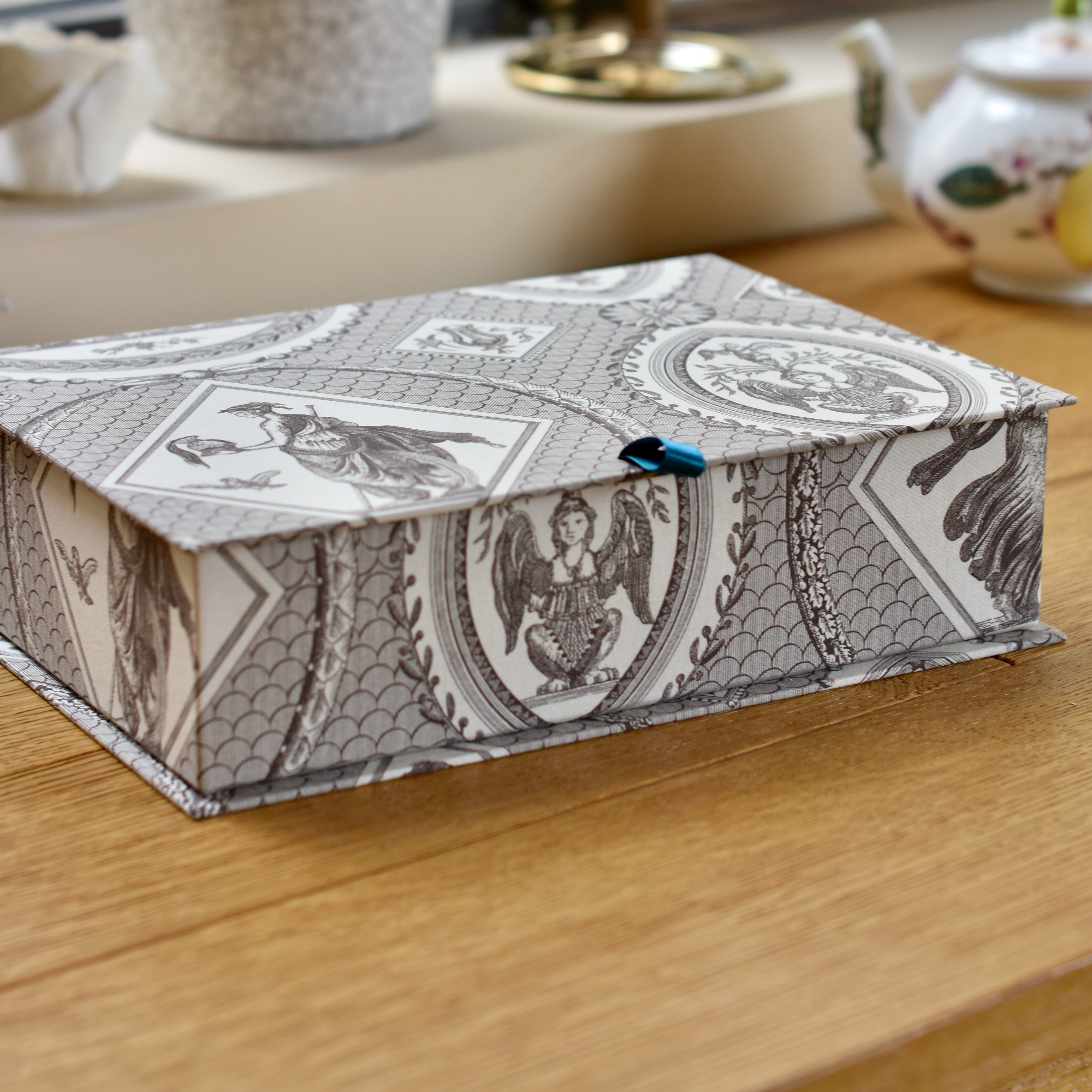 Boîte à thé Premium "Empire" grise