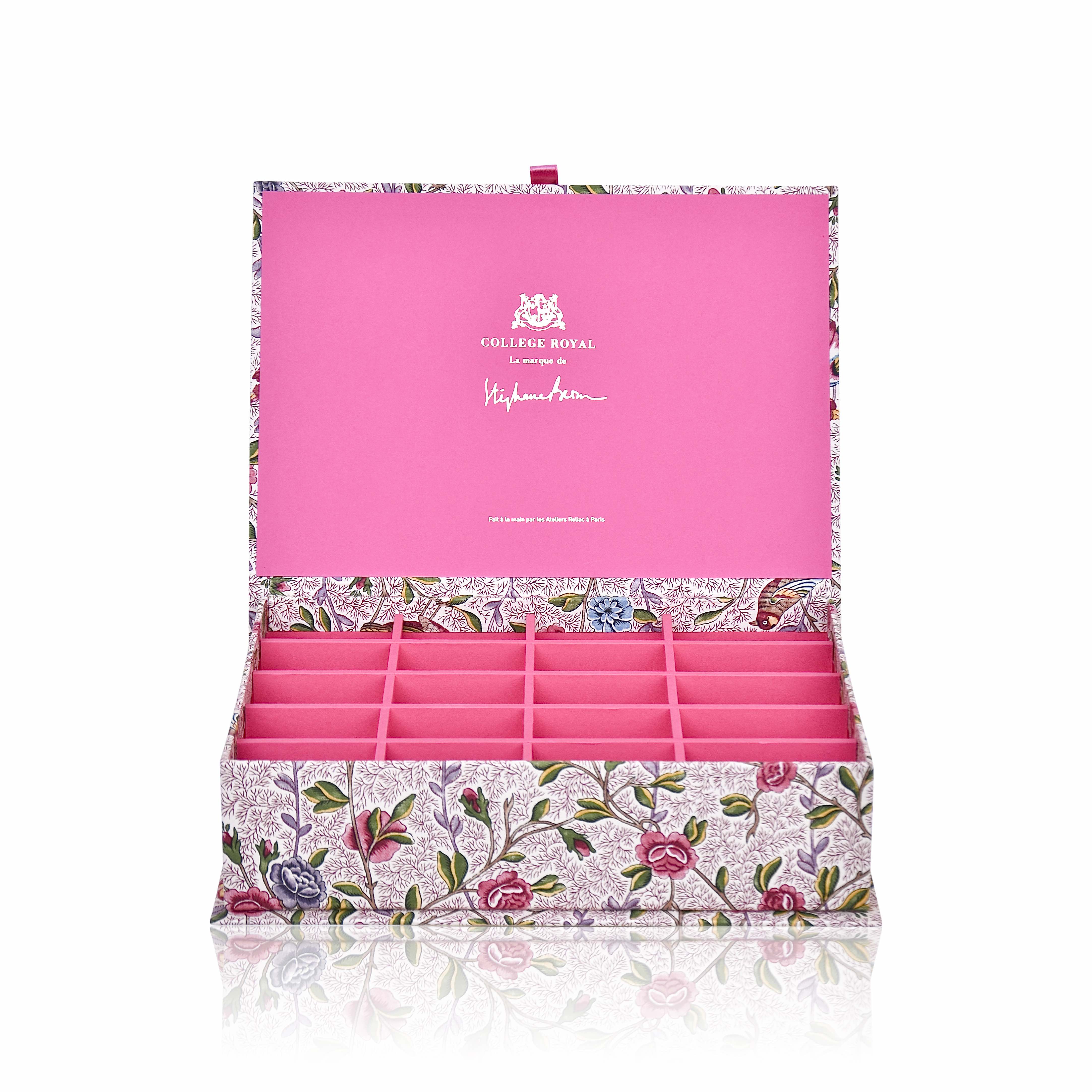 Boîte à thé Premium "Fleurs et Oiseaux"