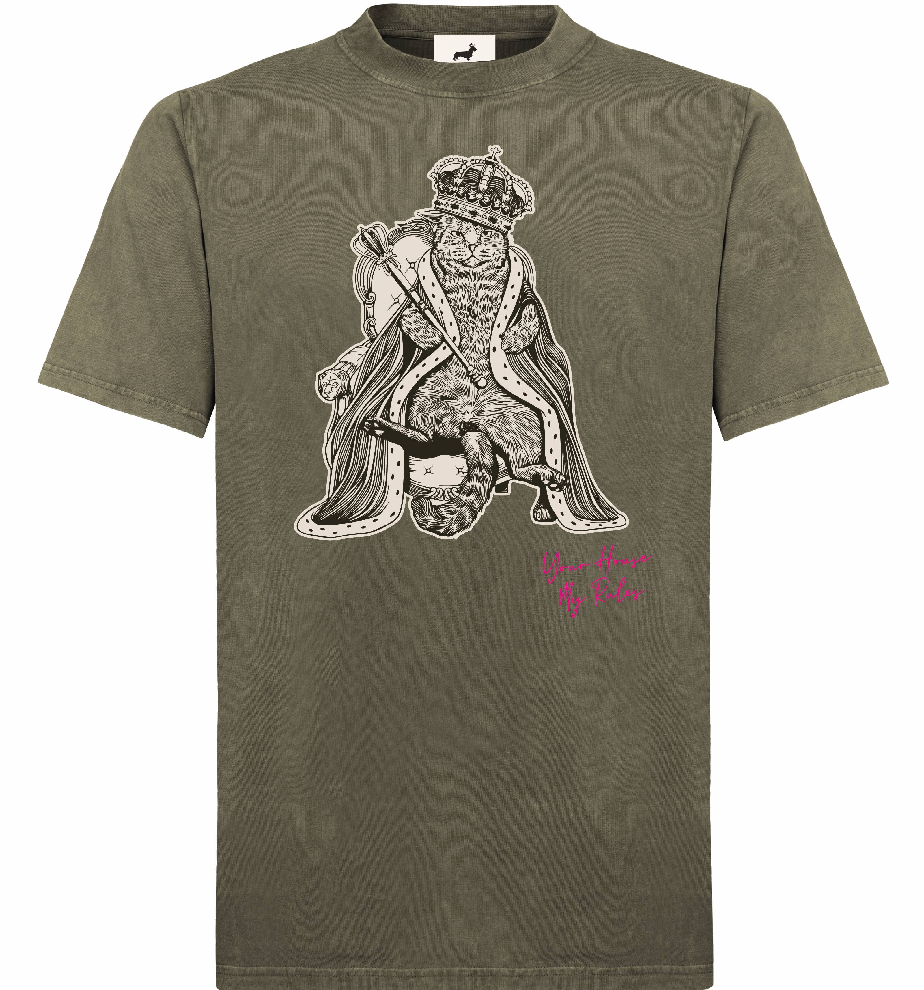 Super Premium Unisex T-shirt "Teckelmania" Vintage Olive