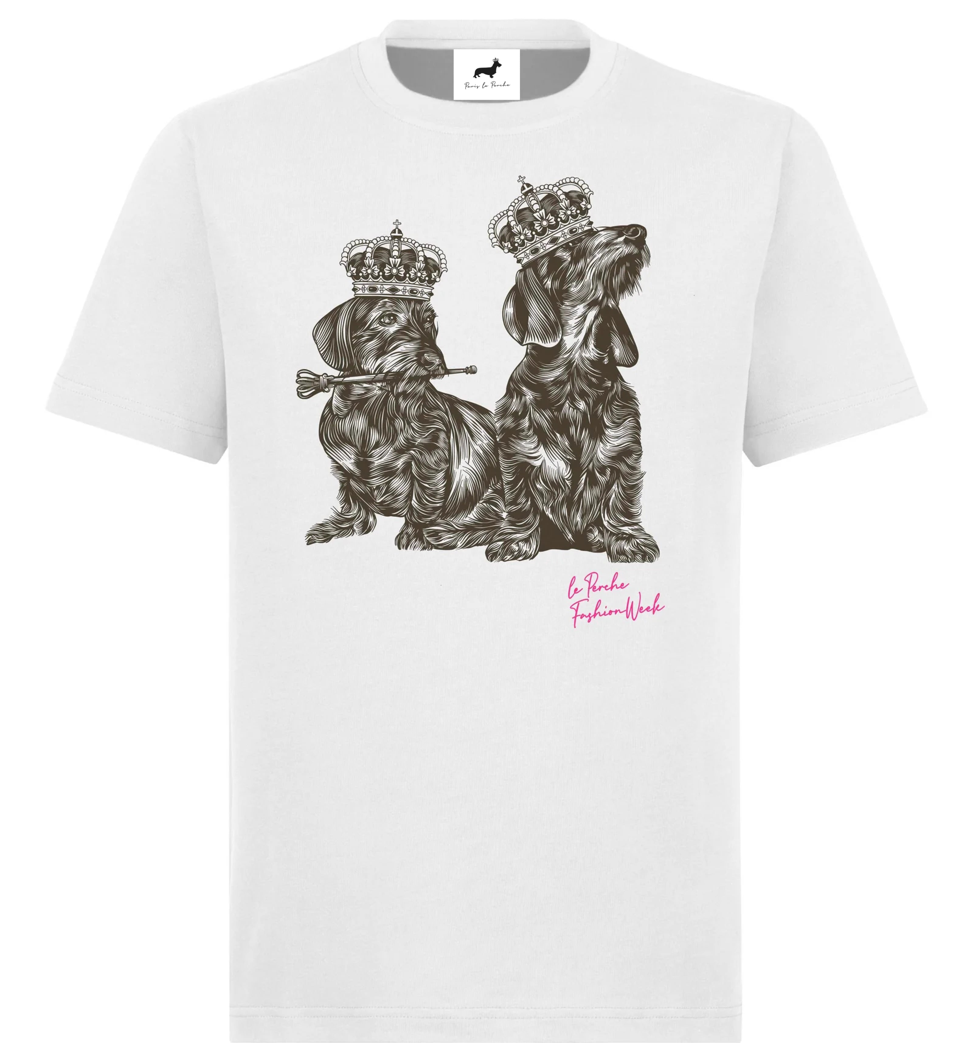 T-shirt super premium mixte «Le Perche fashion week» blanc