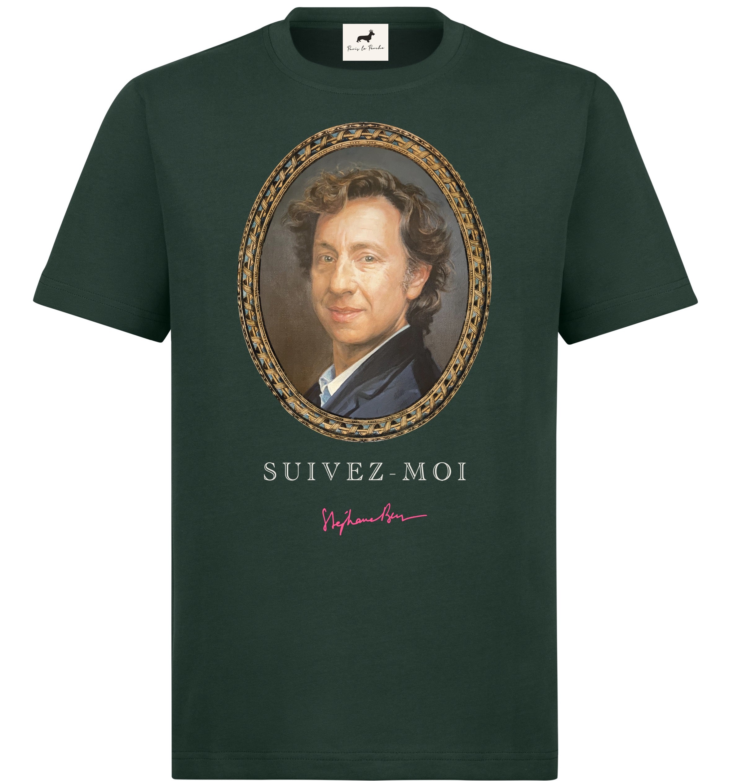 Super Premium Unisex T-shirt "portrait" Dark Green