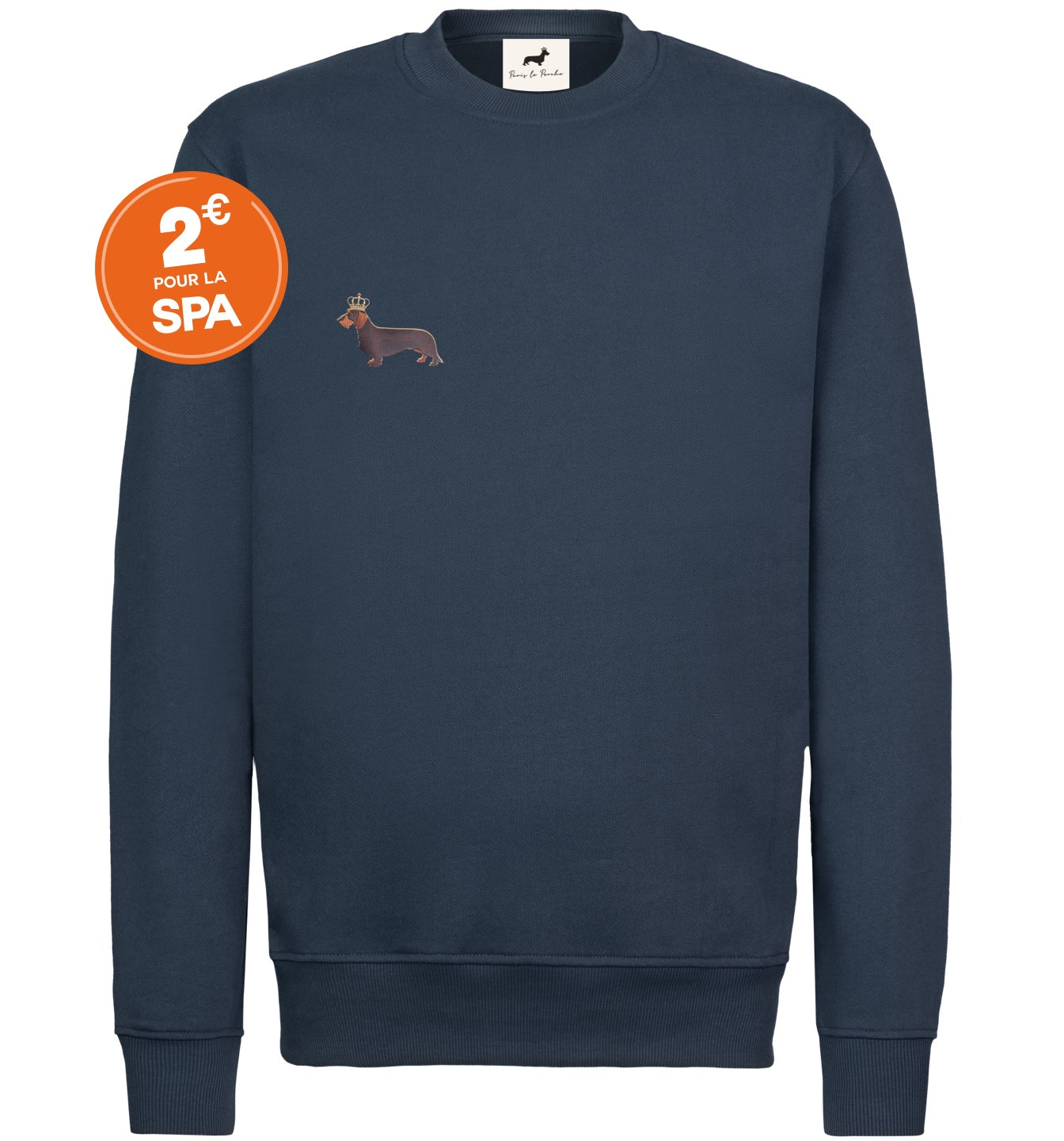 Super Premium Unisex Sweatshirt "Teckelmania" Navy Blue