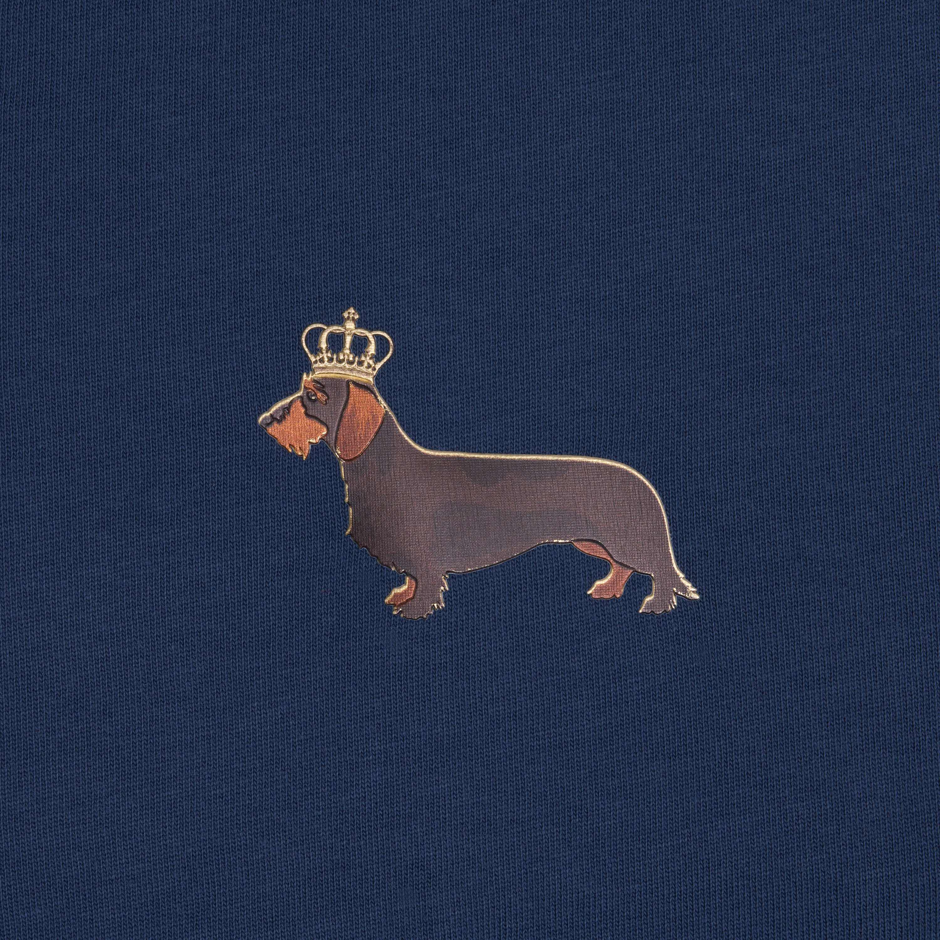 Super Premium Unisex T-shirt "Teckelmania" Navy Blue