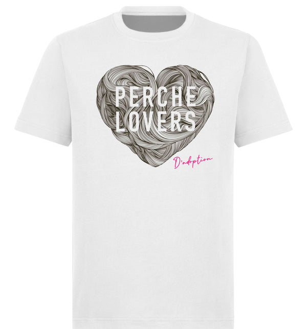 T-shirt mixte "Perche Lovers d'Adoption" blanc