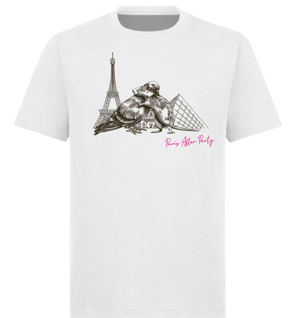 T-shirt mixte "Paris After Party" blanc