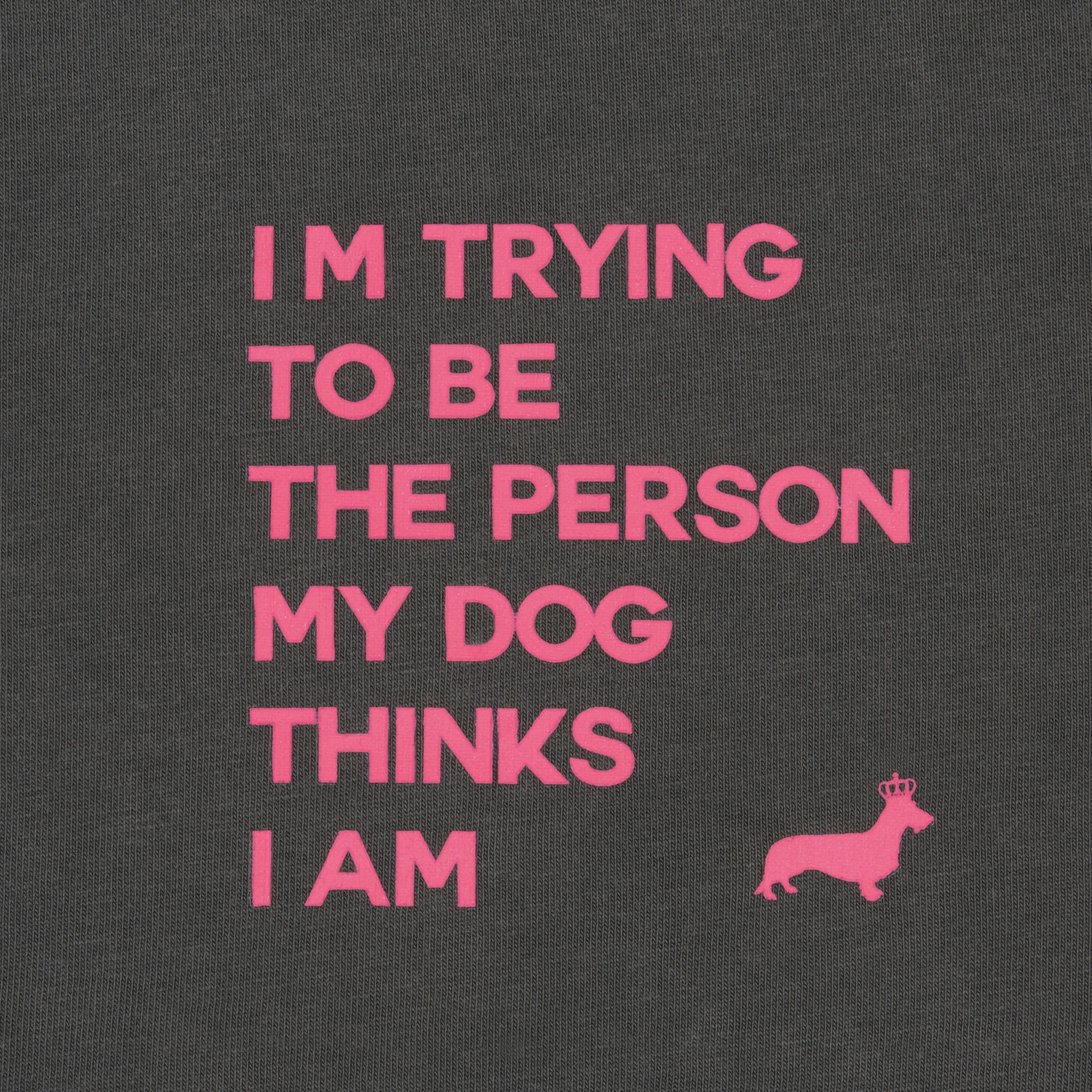 T-shirt super premium mixte "I'm trying to be" olive vintage