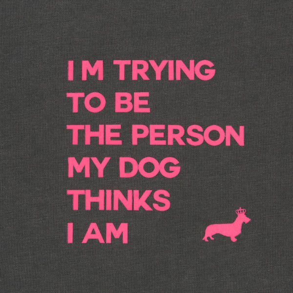 T-shirt super premium mixte "I'm trying to be" olive vintage