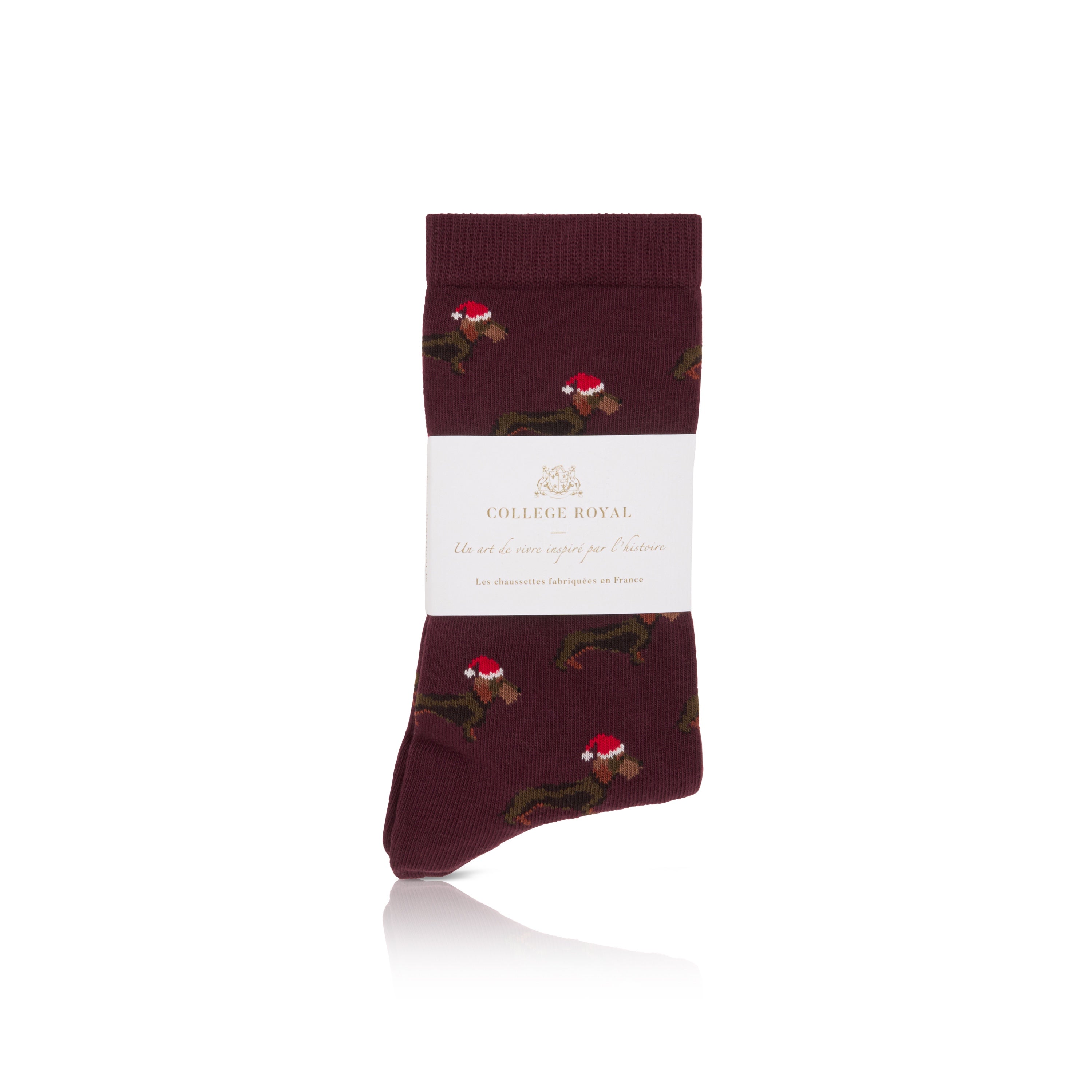 Chaussettes "Teckels de Noël" H/F