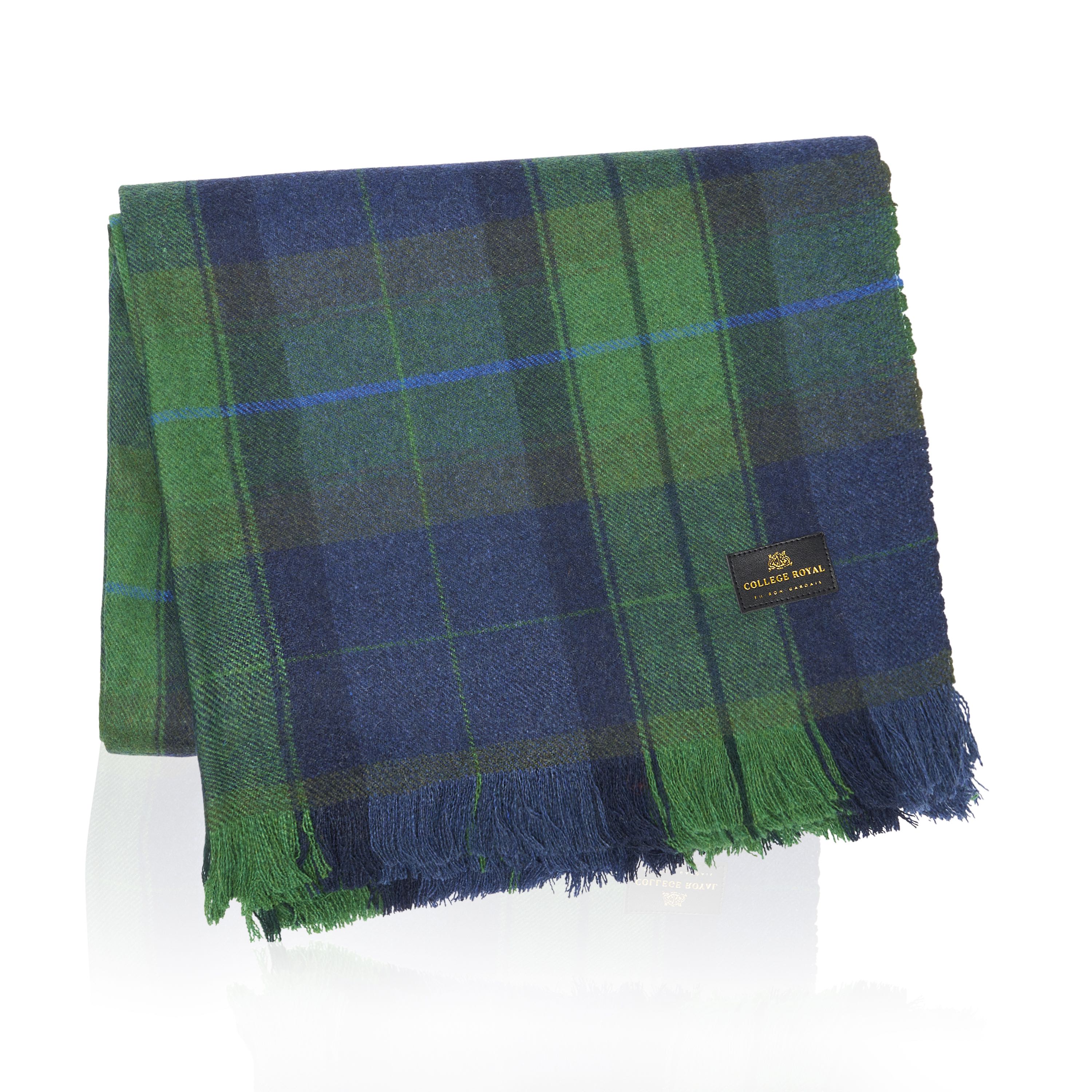 Plaid Écossais Émeraude en laine