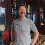 T-shirt super premium mixte «la vie de château» sable vintage