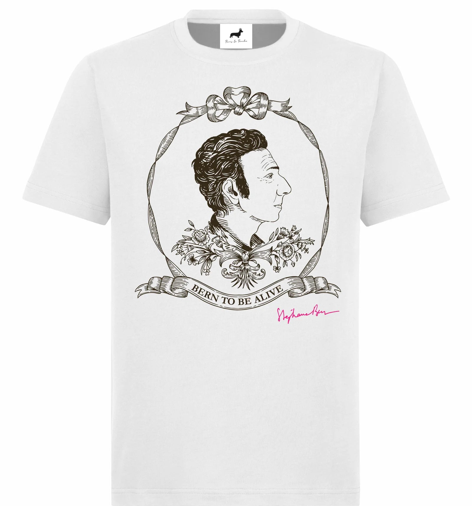 T-shirt super premium mixte « bern to be alive» blanc
