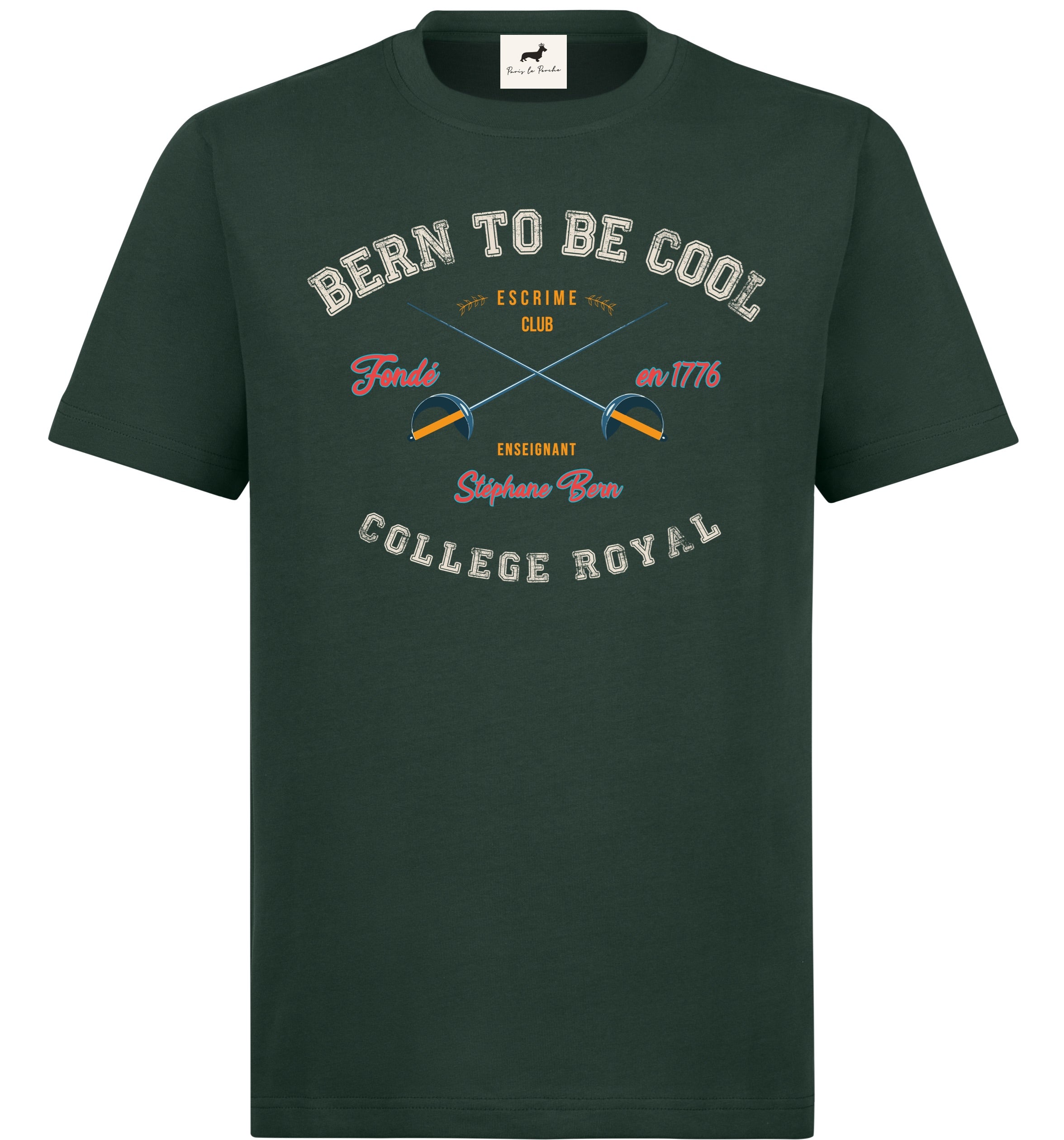 Super Premium Unisex T-shirt "bern to be cool" Dark Green