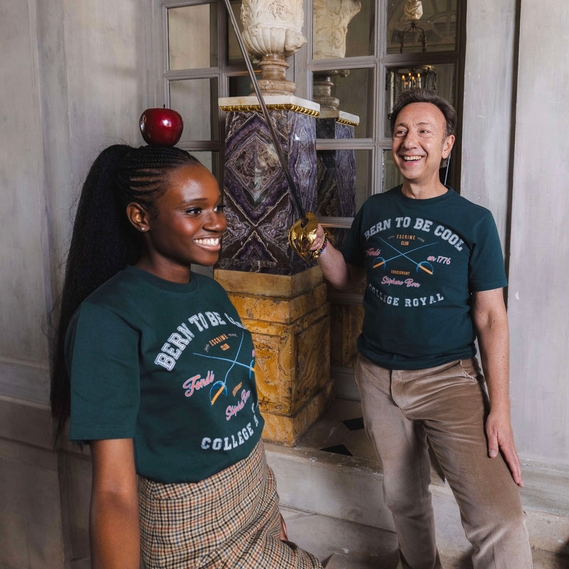 T-shirt super premium mixte «bern to be cool» vert foncé