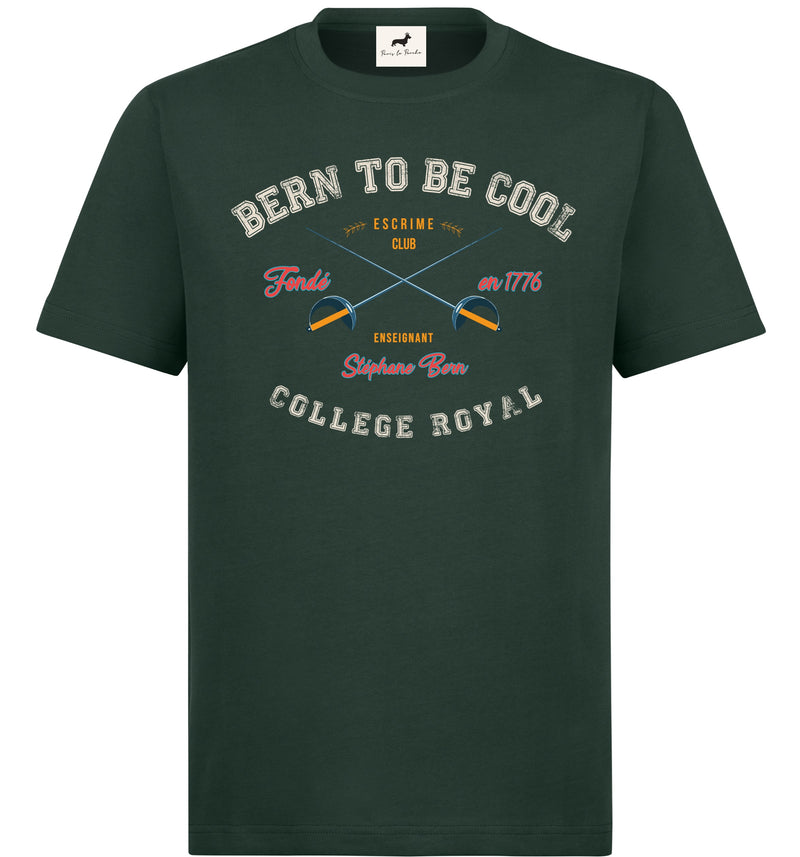 T-shirt super premium mixte «bern to be cool» vert foncé