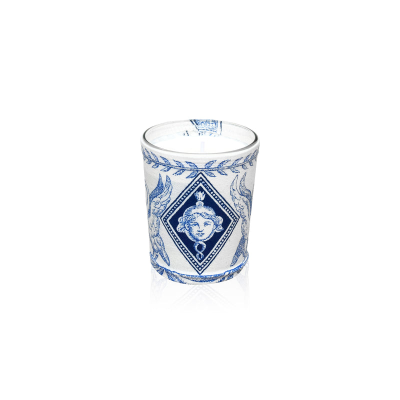 Cache bougie été bleu