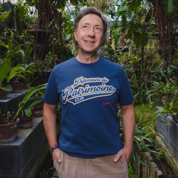 T-shirt super premium mixte «Défenseurs du Patrimoine» bleu marine