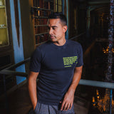 T-shirt super premium mixte "lamartine" noir vintage