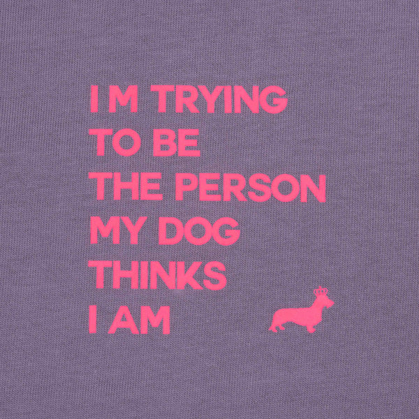 T-shirt super premium mixte "I'm trying to be" violet