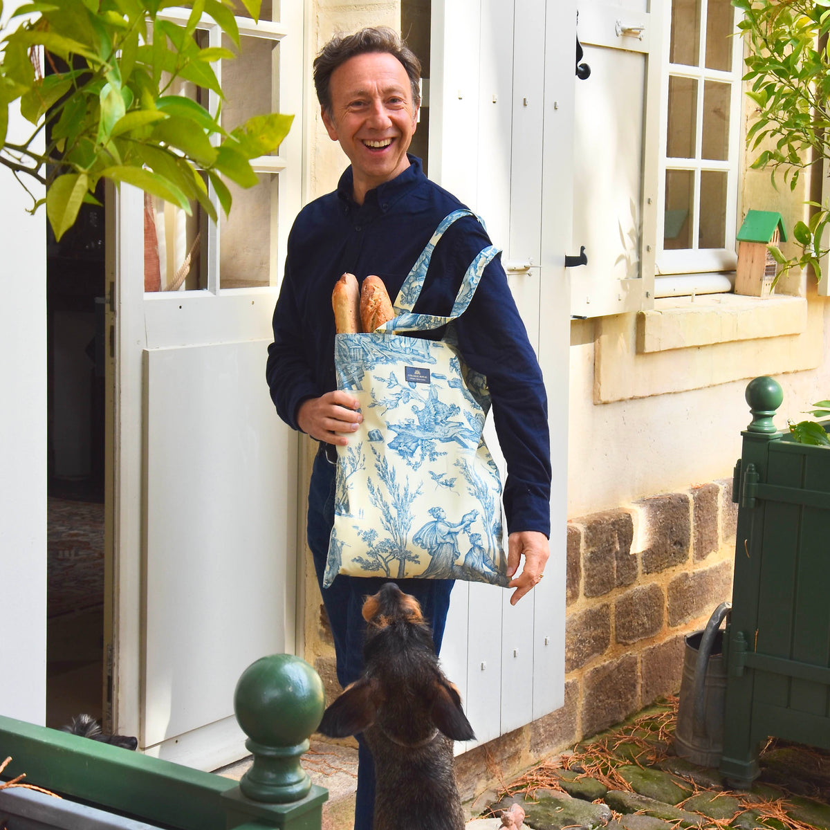 Blue Toile de Jouy Tote Bag