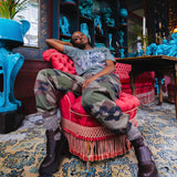 T-shirt super premium mixte «Mood of the day» olive vintage