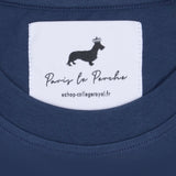 T-shirt super premium mixte «Paris after party» noir vintage