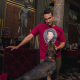 T-shirt super premium mixte «portrait» burgundy