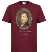 T-shirt super premium mixte «portrait» burgundy