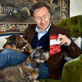 Chaussettes "Teckels Couronnés" rouge vif