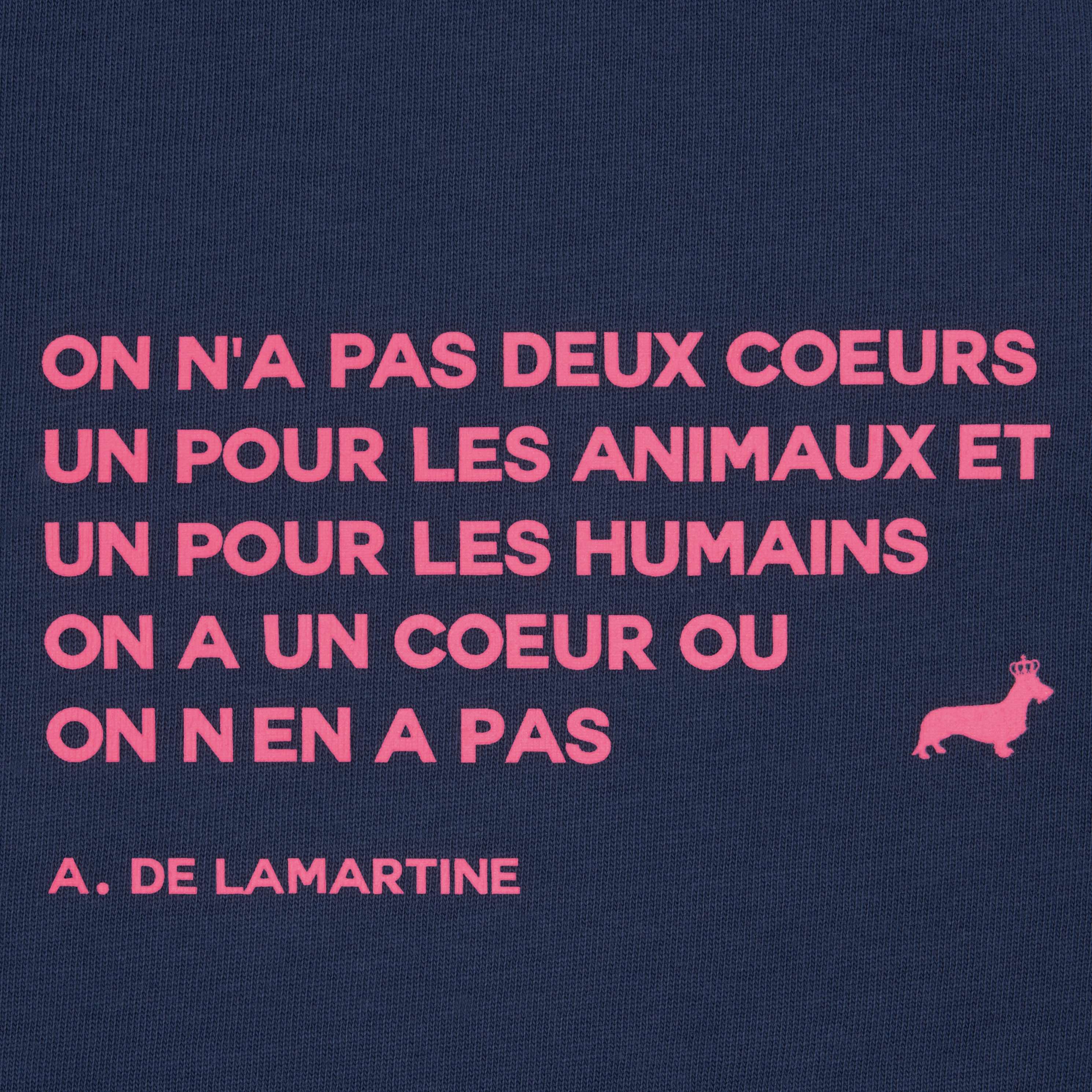 T-shirt super premium mixte "lamartine" bleu marine