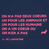 T-shirt super premium mixte "lamartine" bleu marine