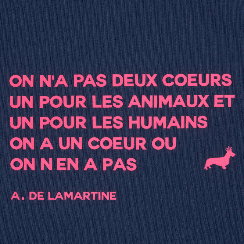 T-shirt super premium mixte "lamartine" bleu marine