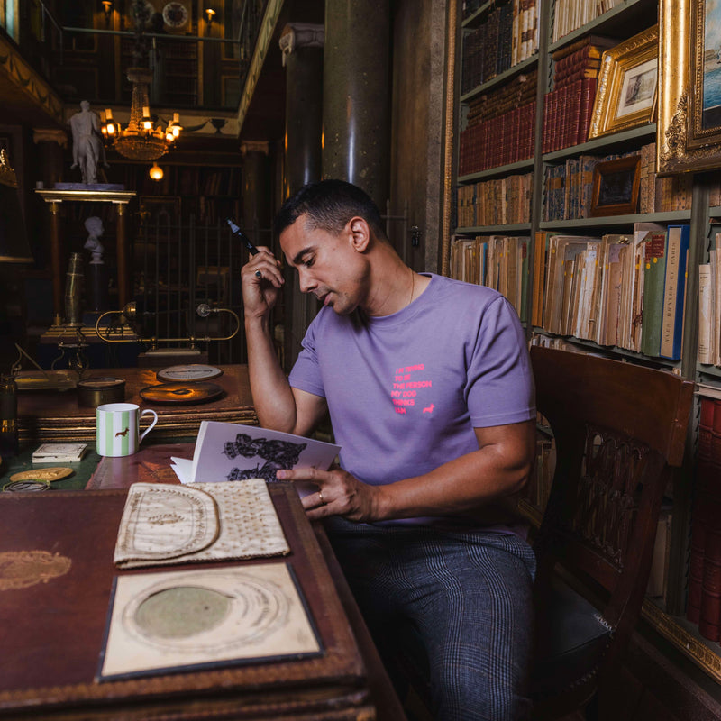 T-shirt super premium mixte "I'm trying to be" violet