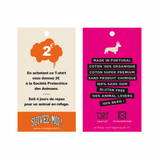 T-shirt super premium mixte «suivez-moi !» rose pâle