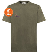 T-shirt super premium mixte «Teckelmania» olive vintage