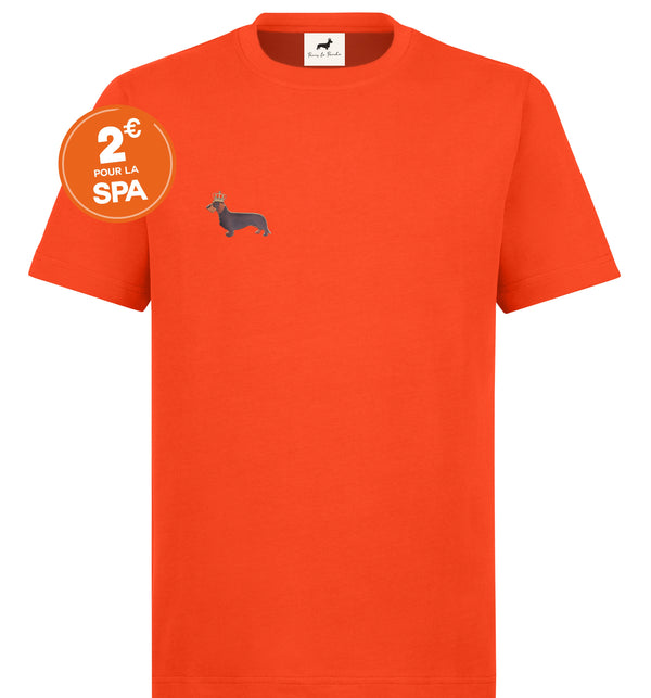 T-shirt super premium mixte «Teckelmania» orange