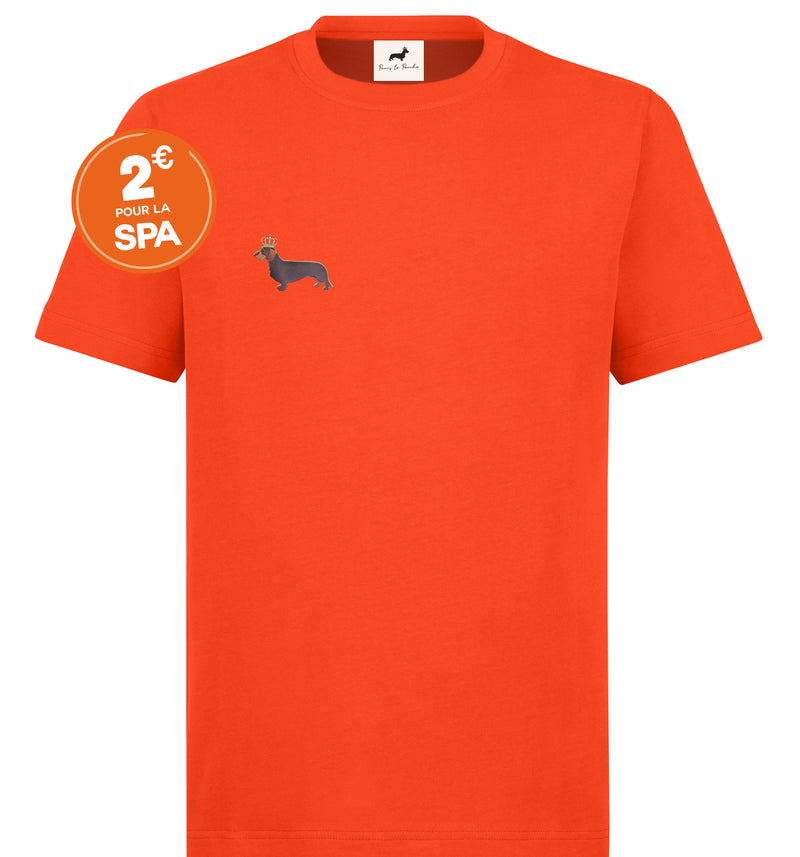 T-shirt super premium mixte «Teckelmania» orange