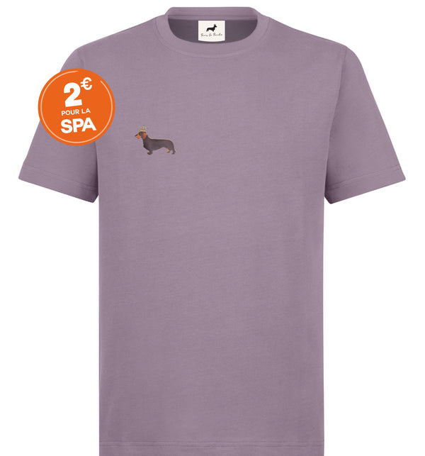 T-shirt super premium mixte «Teckelmania» violet