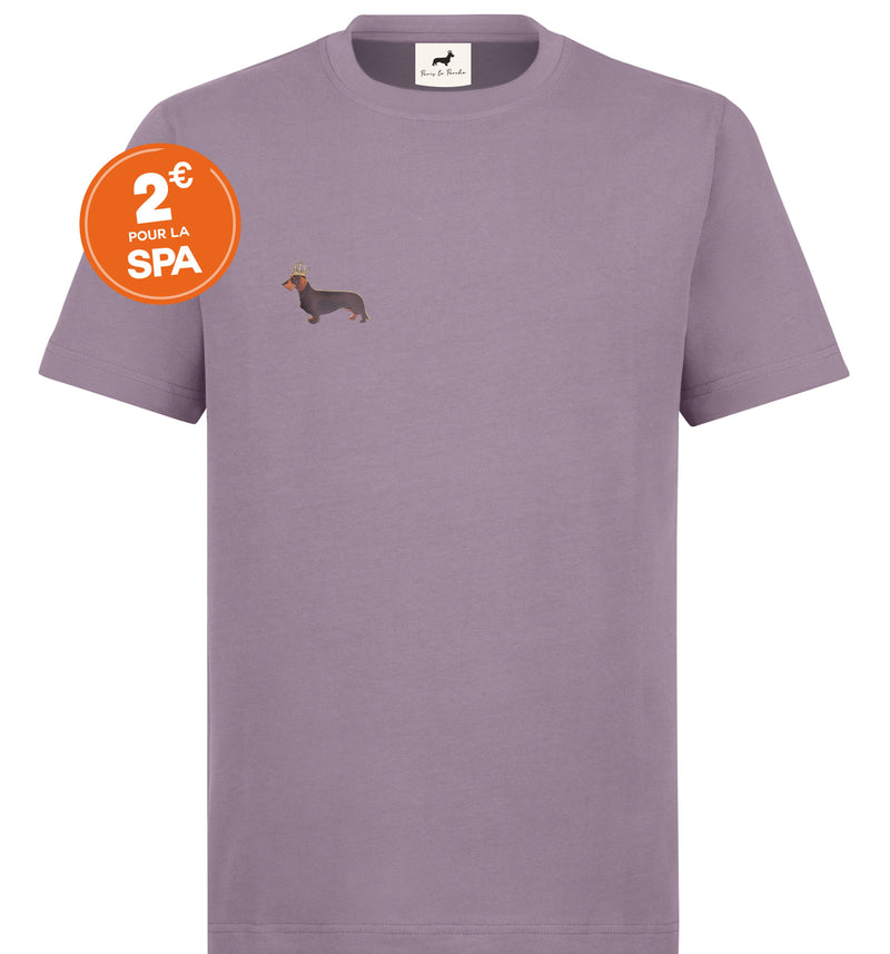 T-shirt super premium mixte «Teckelmania» violet
