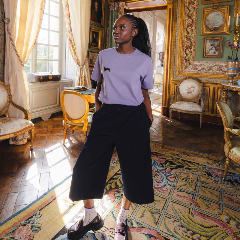 T-shirt super premium mixte «Teckelmania» violet