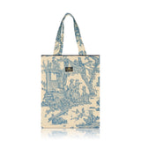 Fourre-tout en toile de Jouy bleu