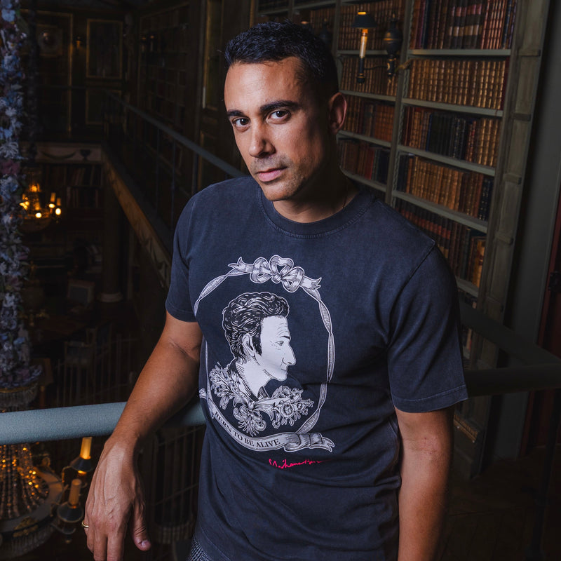 T-shirt super premium mixte « bern to be alive» noir vintage