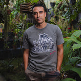 T-shirt super premium mixte «Mood of the day» olive vintage